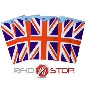 RFID Blocking contactless card protector (Union Jack) 5 pack