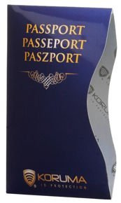 Koruma Biometric Passport Protector (Navy Blue)