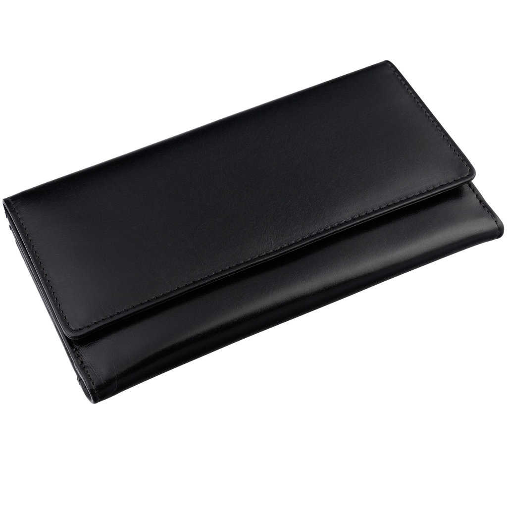 RFID blocking ladies wallet for contactless cards (black)