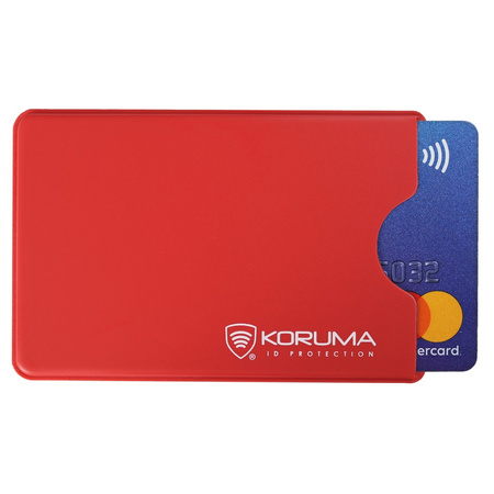 Hard Plastic RFID Blocking Card Sleeve (Red)