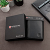 Black Leather RFID Wallet for 8-12 Cards with Coin Pocket and Hidden Note Section