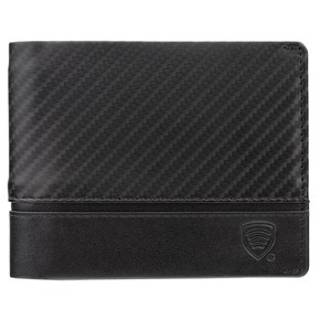 RFID blocking ultra slim wallet with ID window (Carbon Black)