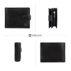 4 Card RFID Mens Wallet with Zipped Note Section 