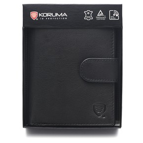 Black Leather RFID Wallet for 5-10 Cards with Zipped Coin Pocket and Zipped Note Section