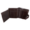 RFID blocking wallet - vertical (shiny brown)