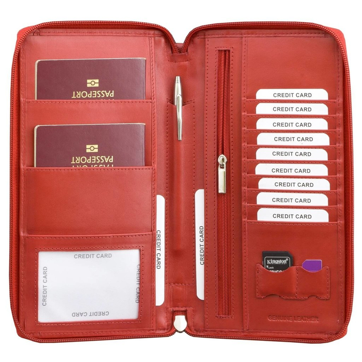 RFID blocking travel organizer - SMART RFID BLOCK (Red)