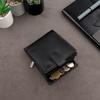 Mens RFID Blocking Coin Wallet With Snap Closure (Black)