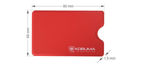 Hard Plastic RFID Blocking Card Sleeve (Red)