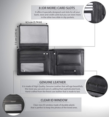 6-10 Card RFID Wallet with Removable Card Holder 