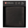 Black Leather RFID Wallet for 6 Cards with Coin Pocket and ID Window - SMALL - SM-900GBL