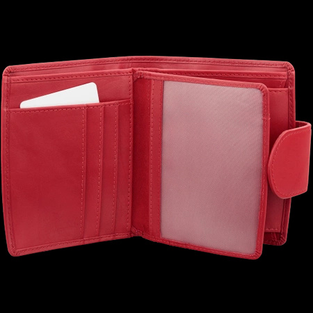 Ladies RFID Wallet with Coin Pocket (Red)