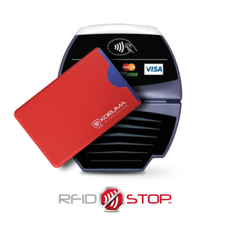 Hard Plastic RFID Blocking Card Sleeve (Red)