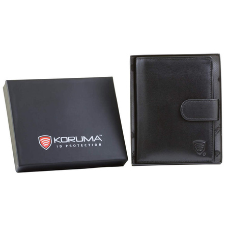 RFID blocking wallet - vertical (shiny black)