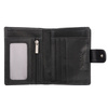 Black Leather RFID Wallet for 5-10 Cards with Zipped Coin Pocket and Zipped Note Section