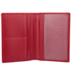 Slim leather wallet with RFID protection (red)