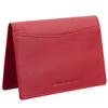 Slim leather wallet with RFID protection (red)