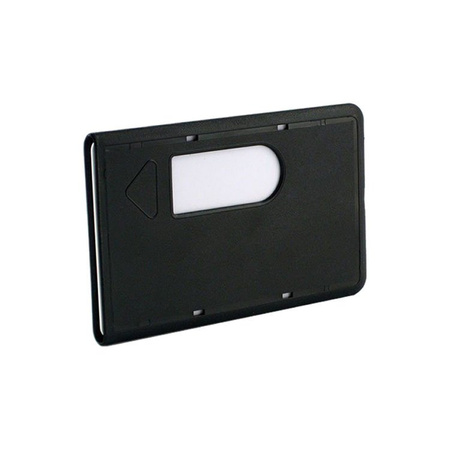 Credit Debit Card Protector Holder - Plastic Sleeve - Black