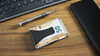 Carbon Fiber Card Holder with Money Clip (up to 12 Cards) - SILVER