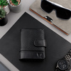 Black Leather RFID Wallet for 11-15 Cards with Coin Pocket and 3 ID Windows