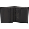 Black Leather RFID Wallet for 6 Cards with Coin Pocket and ID Window - SMALL - SM-900GBL