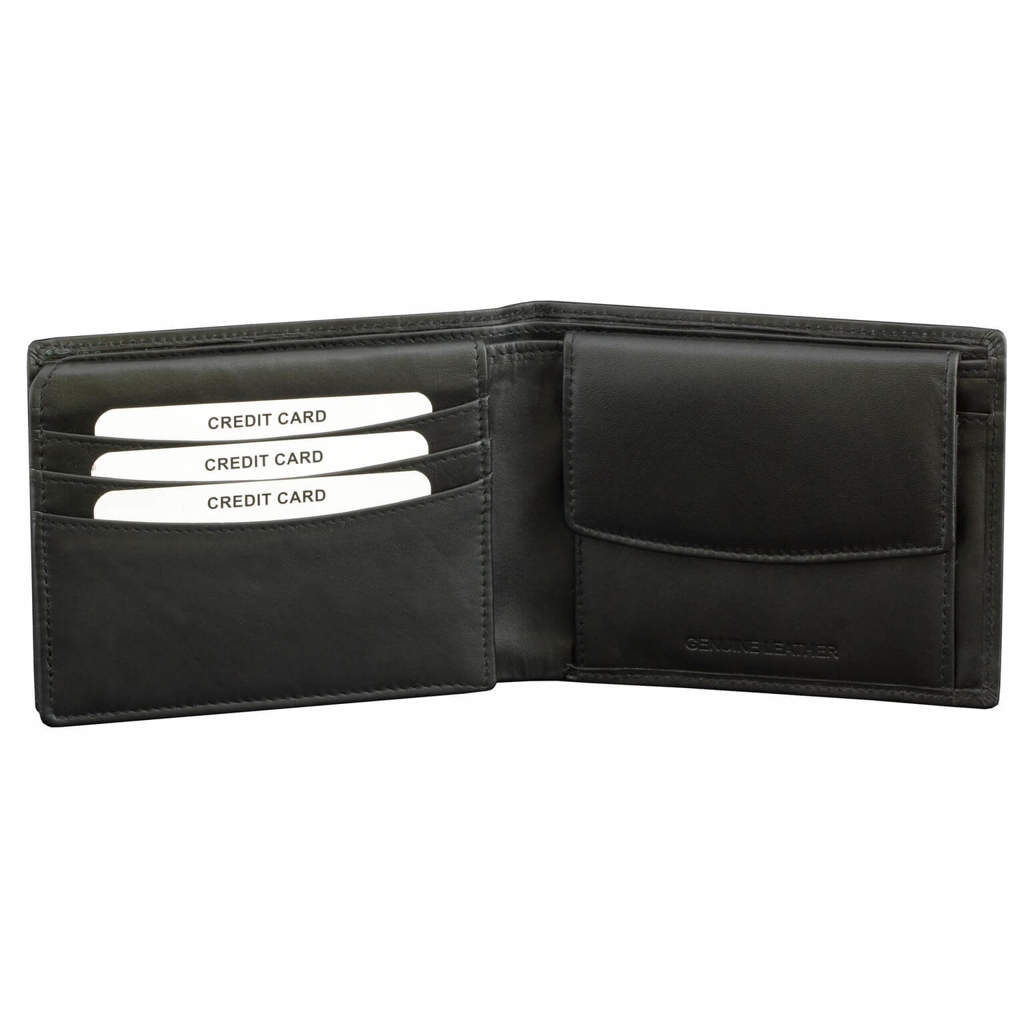 RFID Blocking Mens Coin Wallet For Contactless Cards