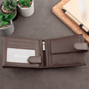 Brown Leather RFID Wallet for 8-12 Cards with Coin Pocket and 3 ID Windows - SM-905HBR