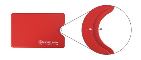 Hard Plastic RFID Blocking Card Sleeve (Red)