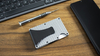 Carbon Fiber Card Holder with Money Clip (up to 12 Cards) - SILVER