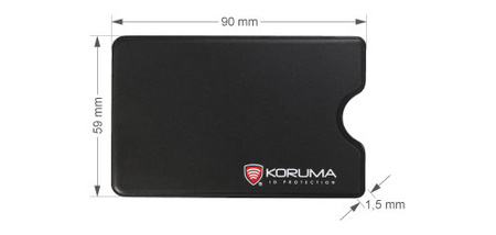 Hard Plastic RFID Blocking Card Sleeve (Black)