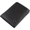 Black Leather RFID Wallet for 8-12 Cards with Coin Pocket and Hidden Note Section